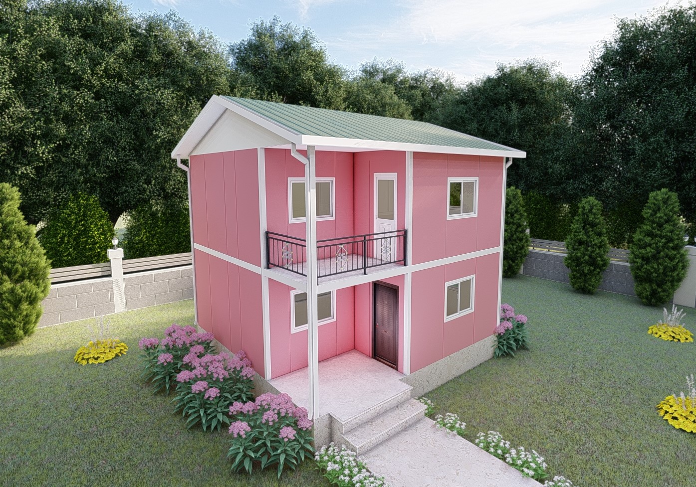 80m² İki Katlı Prefabrik Ev