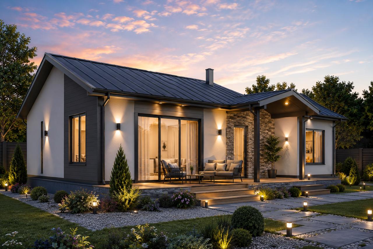 94m2 Tek Katlı Çelik Ev